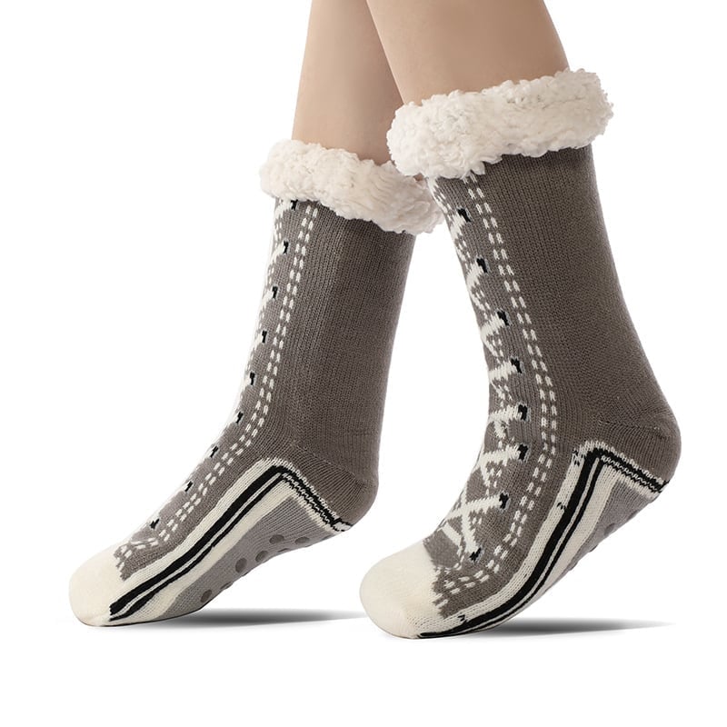 Ellena - Pantuflas de Cachemira Ultra Gruesas Calcetines de Casa