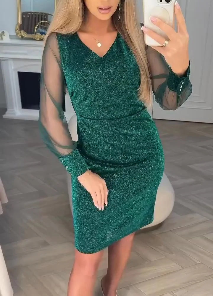Irisa - Vestido Midi De Patchwork Brillante