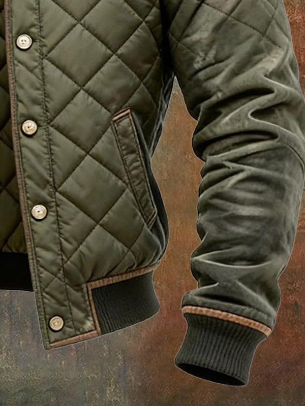Jaspreet - Chaqueta Acolchada Retro Con Cremallera