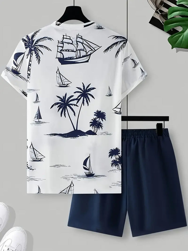 Barea - Elegante Verano Dos Piezas Impreso Set