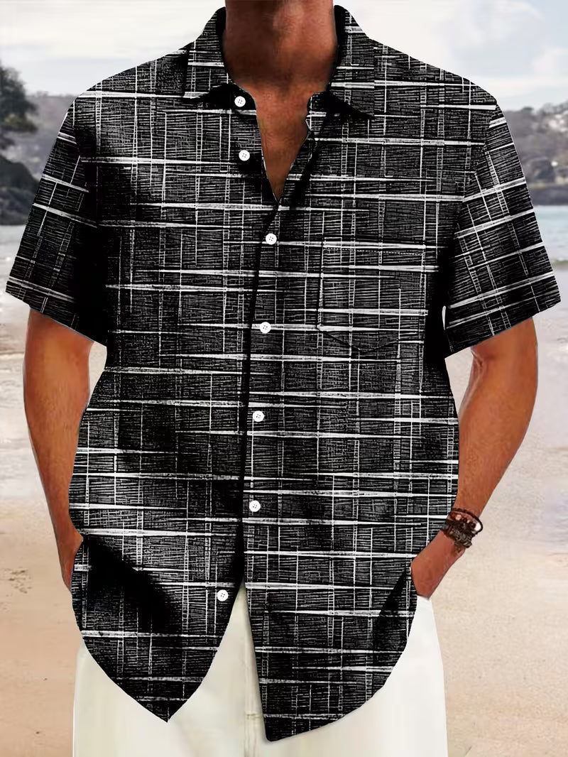 Jerrick - Camisa Con Estampado Geométrico Vintage