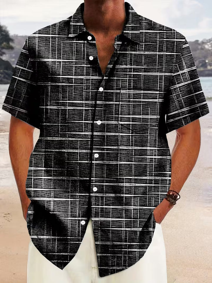 Jerrick - Camisa Con Estampado Geométrico Vintage