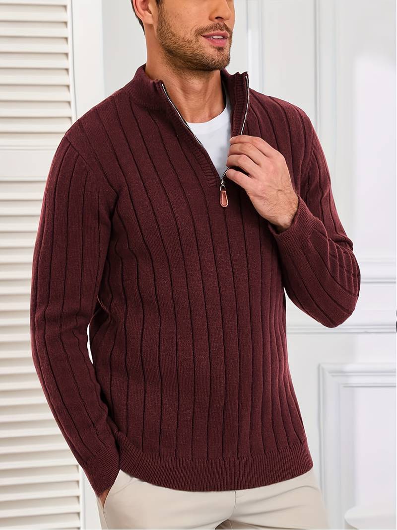 Yedidya - Jersey de Manga Larga Informal de Punto