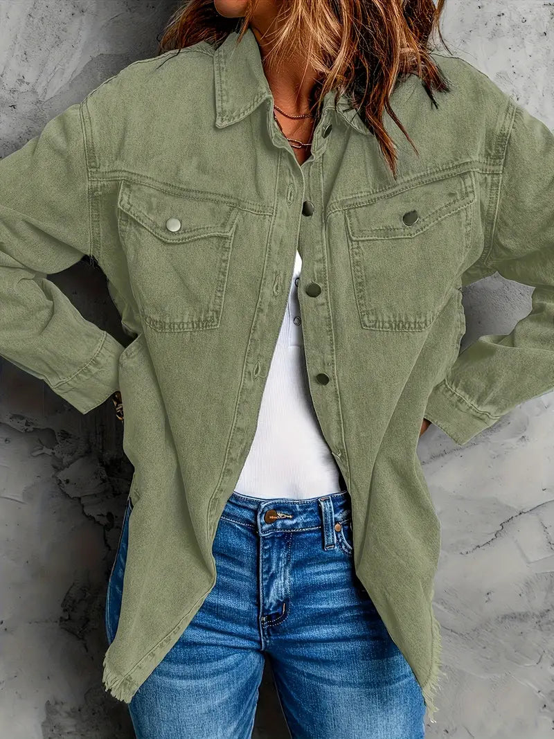 Malika - Chaqueta Vaquera De Manga Larga