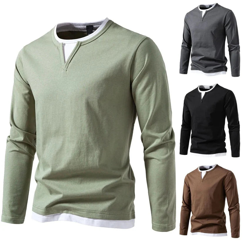 Brannock - Camisa De Manga Larga y Cuello En V