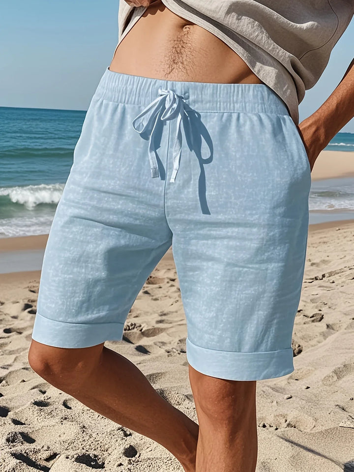 Callan - Pantalones Cortos Informales De Lino Con Bolsillo