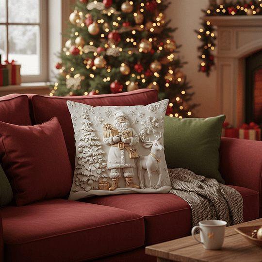 CozyFest - Funda De Almohada Con Motivos Navideños Para La Decoración Del Hogar