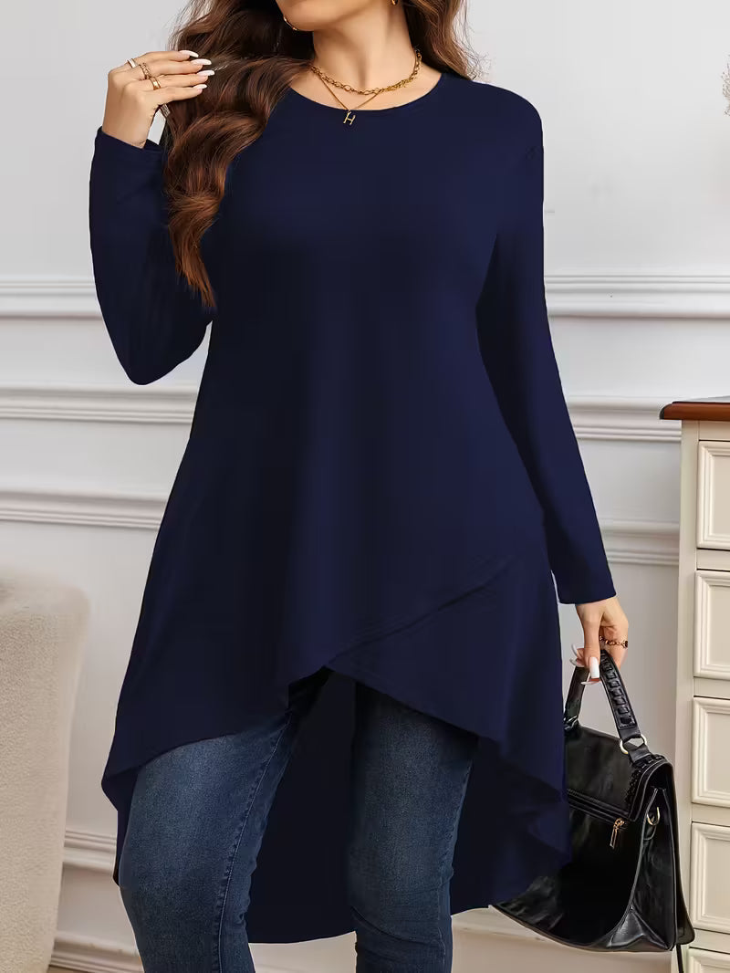 Neasa - Camiseta Elegante De Manga Larga