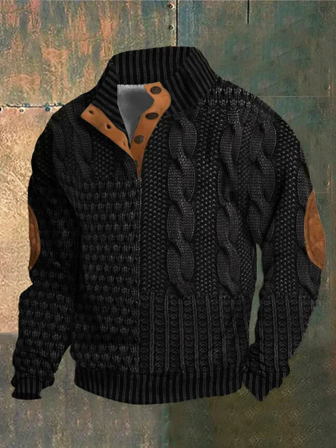 Everette - Jersey De Punto Trenzado Con Parche