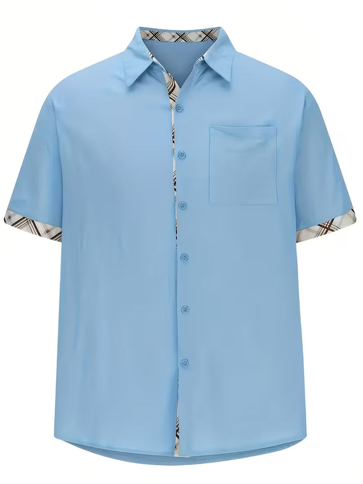 Kolby - Camisa a Cuadros De Patchwork Con Bolsillo