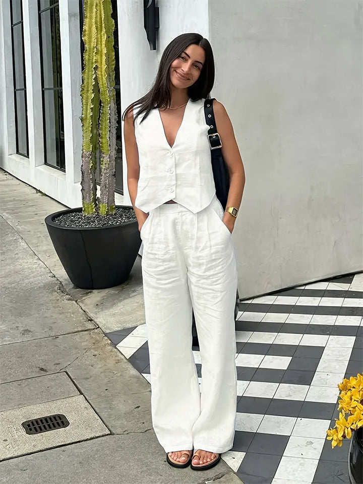 Jorja - Elegante Conjunto De Dos Pezas Sin Mangas