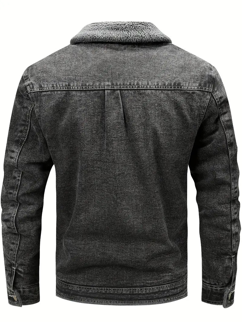 Geoffroy - Chaqueta Vaquera Vintage Con Forro Polar