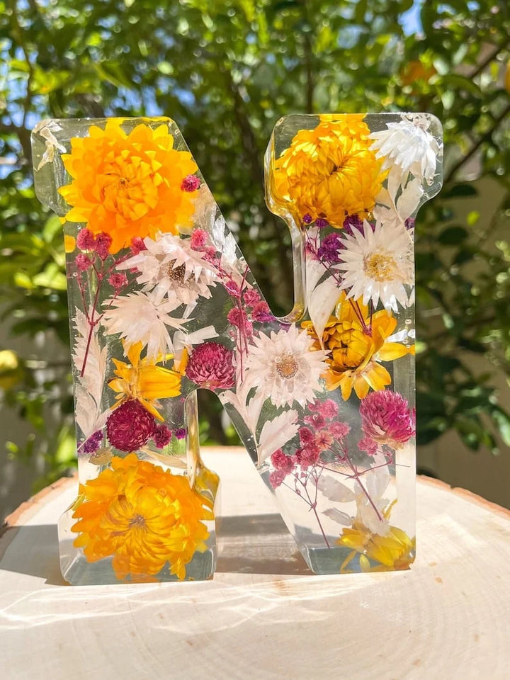 PetalLume - Lámpara De Noche De Resina Con Flores Hechas a Mano