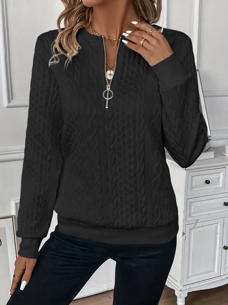 Erna - Elegante jersey con cremallera para mayor comodidad y estilo