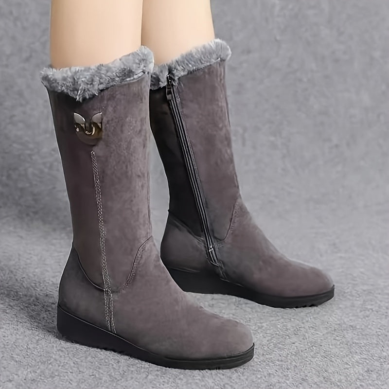Britta - Botas Cálidas Con Cremallera Lateral
