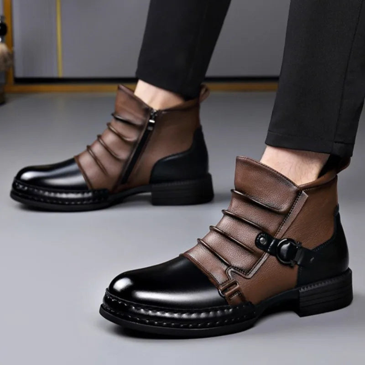 Zamran - Botines Vintage De Cuero