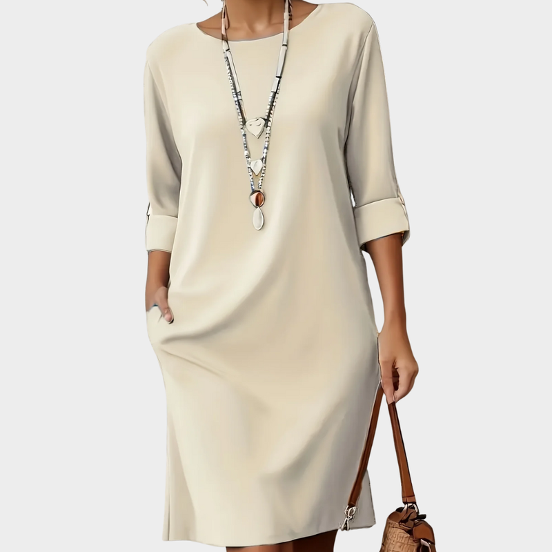 Kayana - Cómodo Vestido con Cuello Redondo