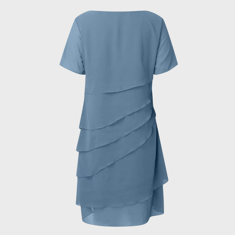 Wenke - Vestido de Gasa Plisado