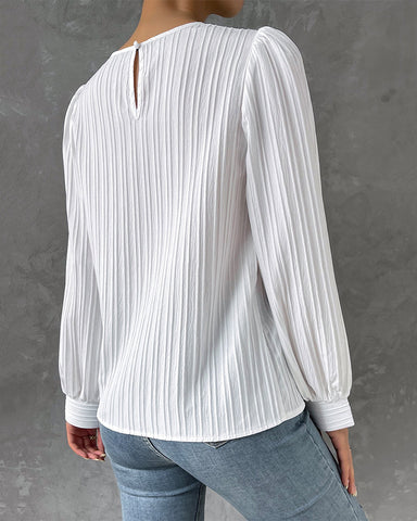 Jiana - Top Con Mangas Lanternas Elegantes