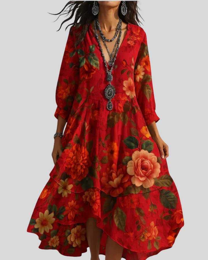 Debra - Vestido Maxi Estampado Floral