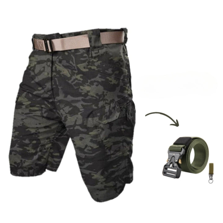 Kazuya - Cargo Pantalones Cortos Con 7 Bolsillos + Cinturón Gratis