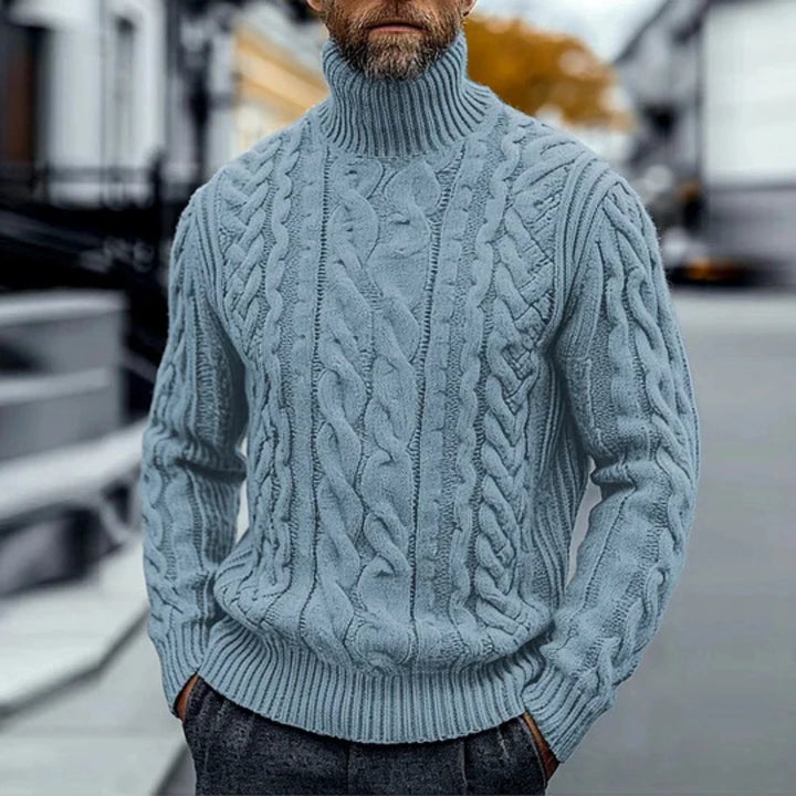 Philo - Jersey De Cuello Alto De Punto Por Cable