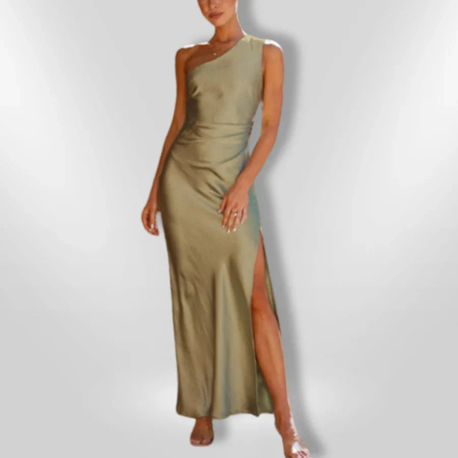 Erminia - Vestido simétrico con Abertura