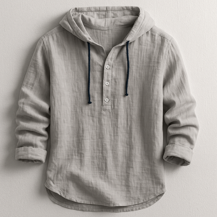 Bradley - Elegante Camisa Con Capucha y Manga Larga
