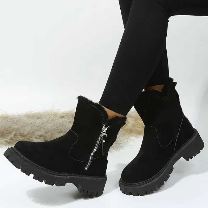 Luisaa - Cómodas Invierno Botas Con Cremallera Lateral
