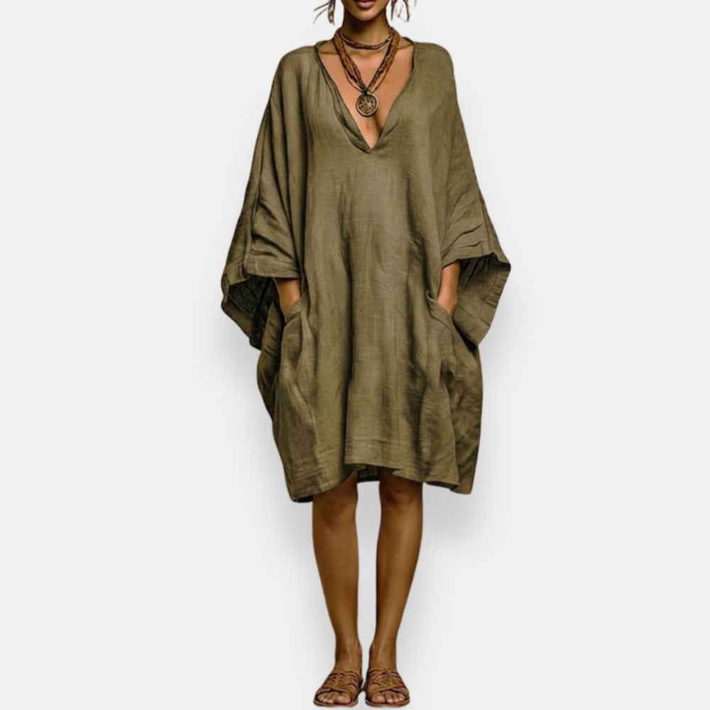 Diaraye - Vestido Holgado De Corte Bajo