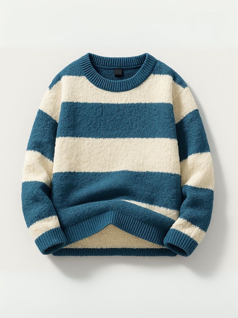 Jorren - Jersey De Cuello Redondo a Rayas