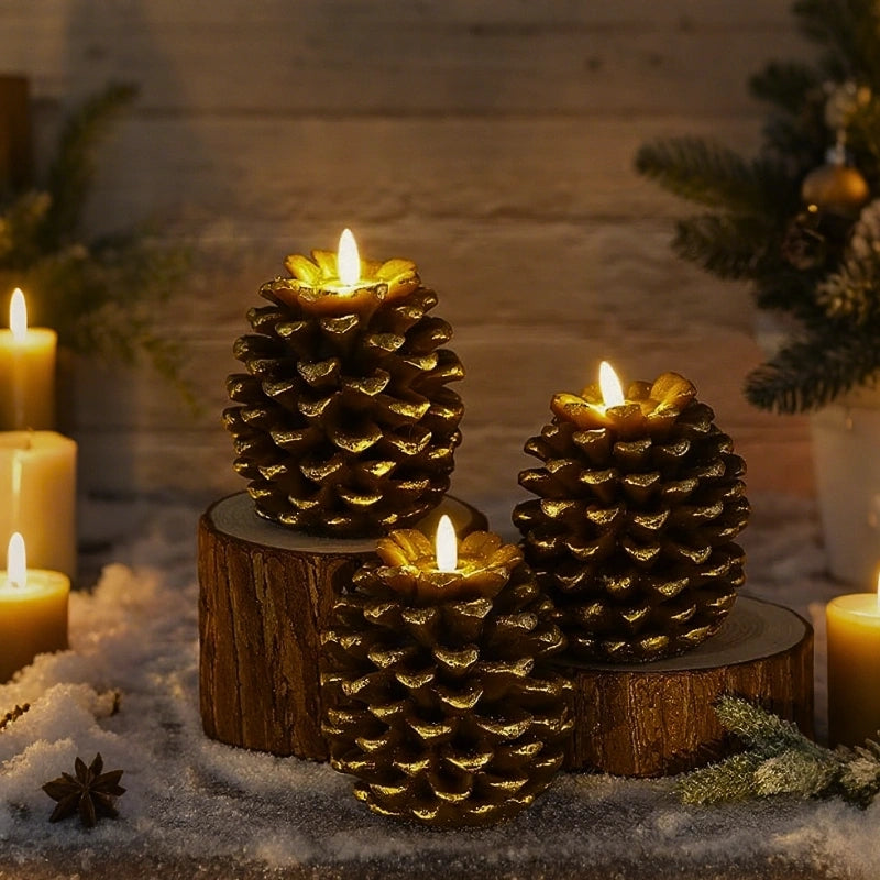 ForestFlame - Vela Sin llama Mood Pine Cone