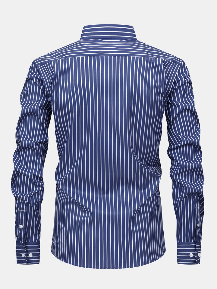 Curtis - Camisa De Manga Larga a Rayas Con Botones
