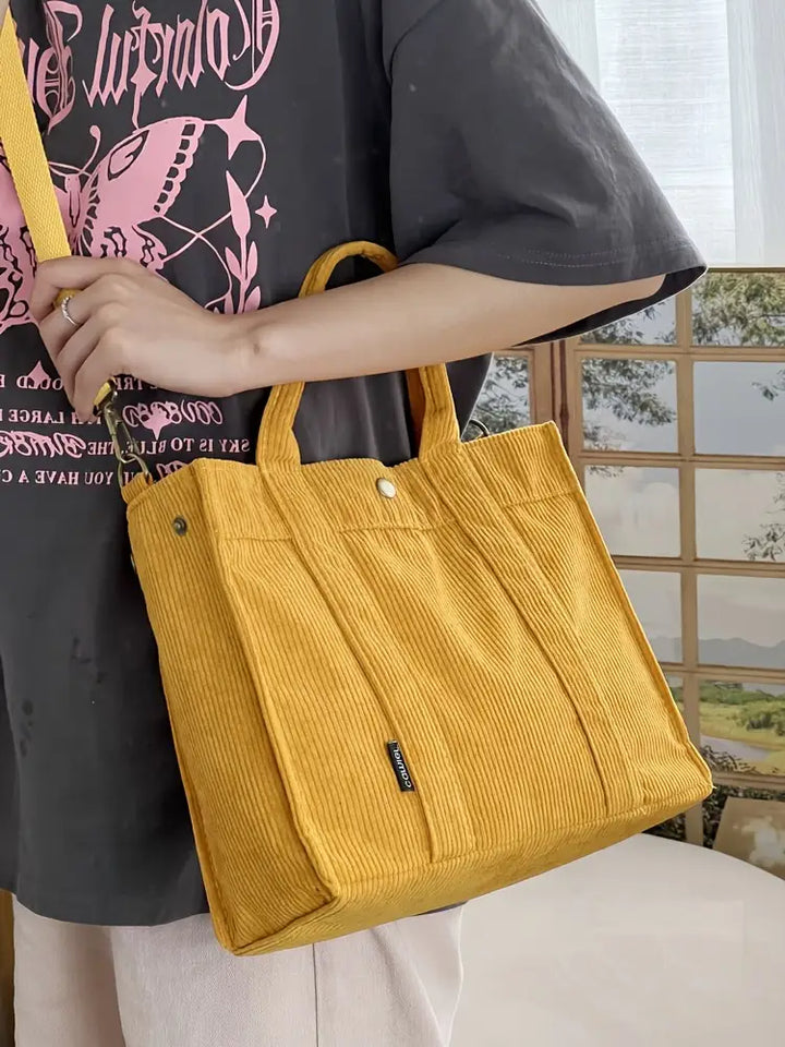 Marella - Bolso Tote De Pana De Inspiración Vintage
