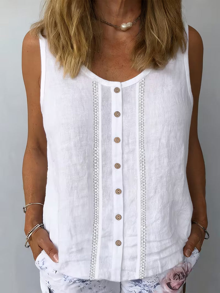 Elaris - Camiseta Sin Mangas Con Cuello Redondo