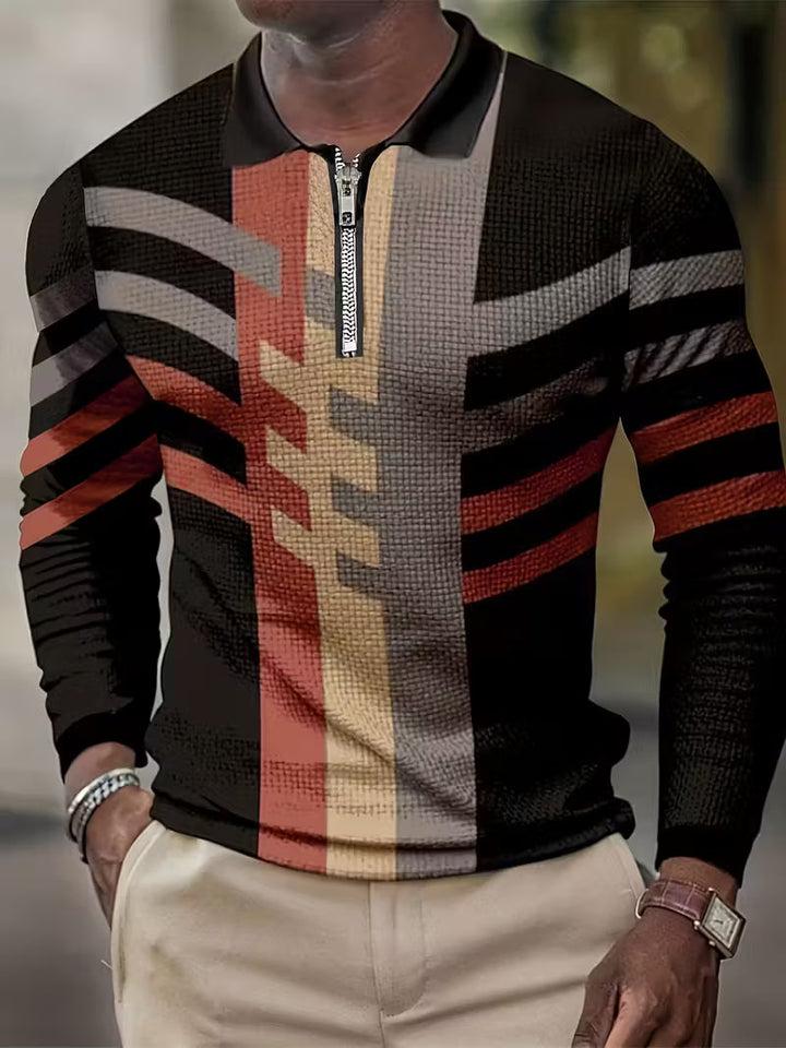 Thomson - Camisa De Manga Larga Con Media Cremallera