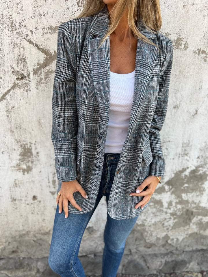 Basia - Elegante Chaqueta De Invierno a Cuadros