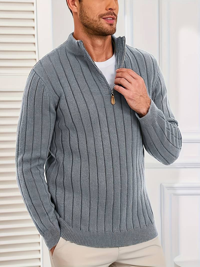 Yedidya - Jersey de Manga Larga Informal de Punto