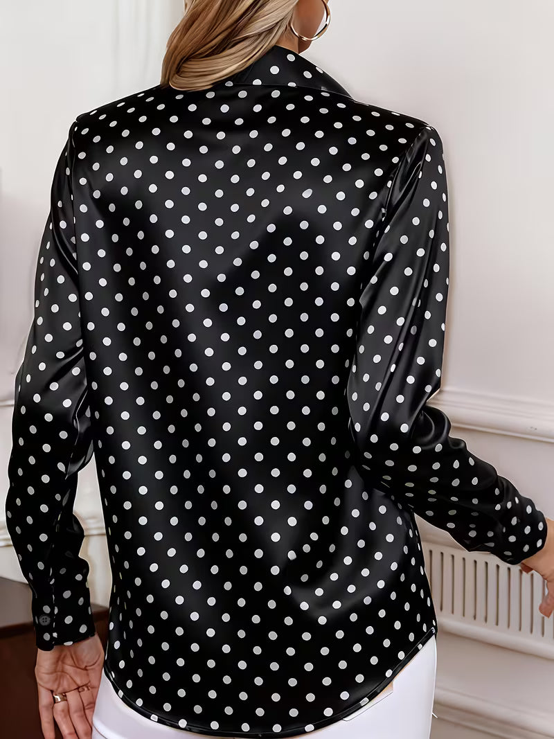Amalien: Blusa Elegante y Versátil con Lunares