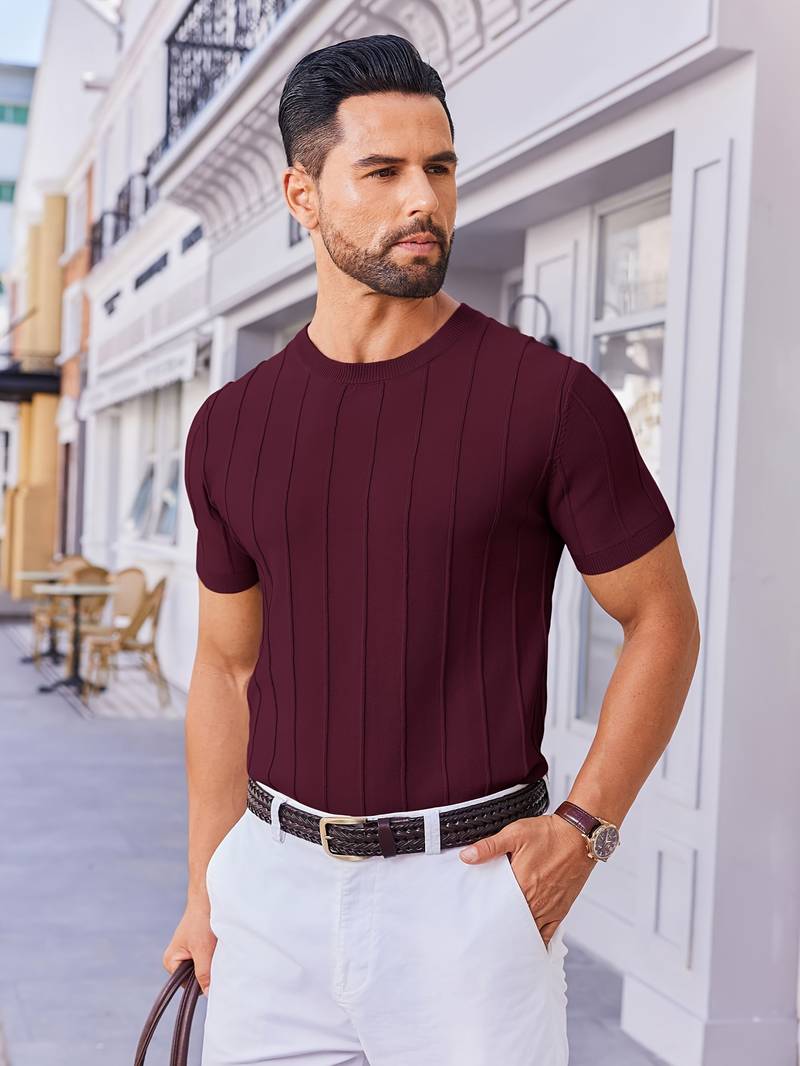Sang - Camiseta De Punto De Verano Con Cuello Redondo