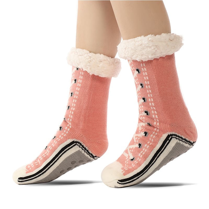Ellena - Pantuflas de Cachemira Ultra Gruesas Calcetines de Casa