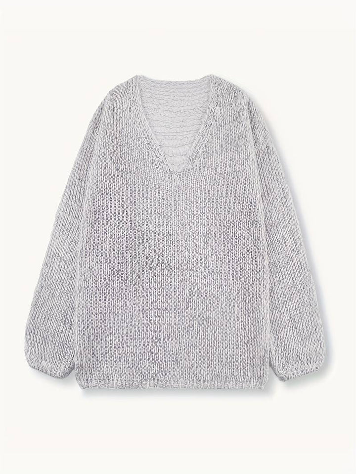 Lital - Elegante Jersey Suave Con Cuello en V