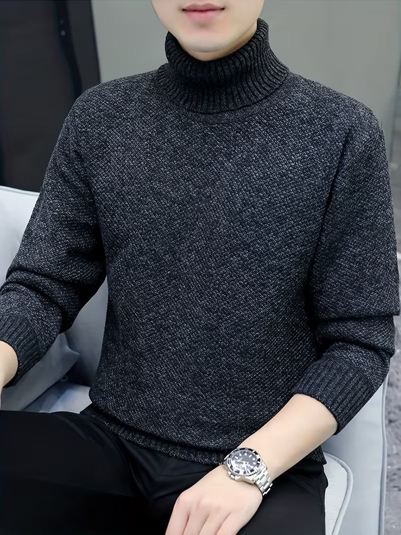 Wessam - Elegante Jersey De Punto Con Cuello Alto