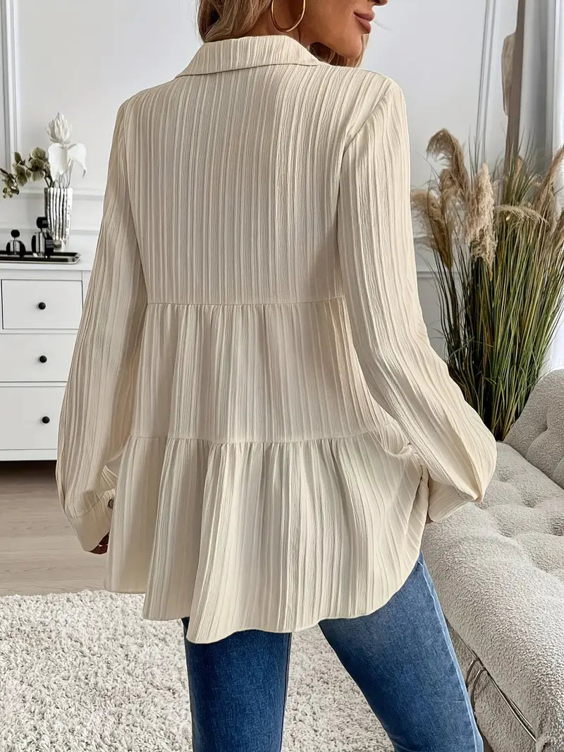 Majlinda - Elegante Camisa De Manga Larga Con Botones