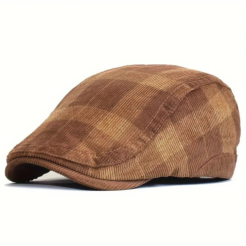 Enriko - Gorra Boina Vintage de Algodón a Cuadros