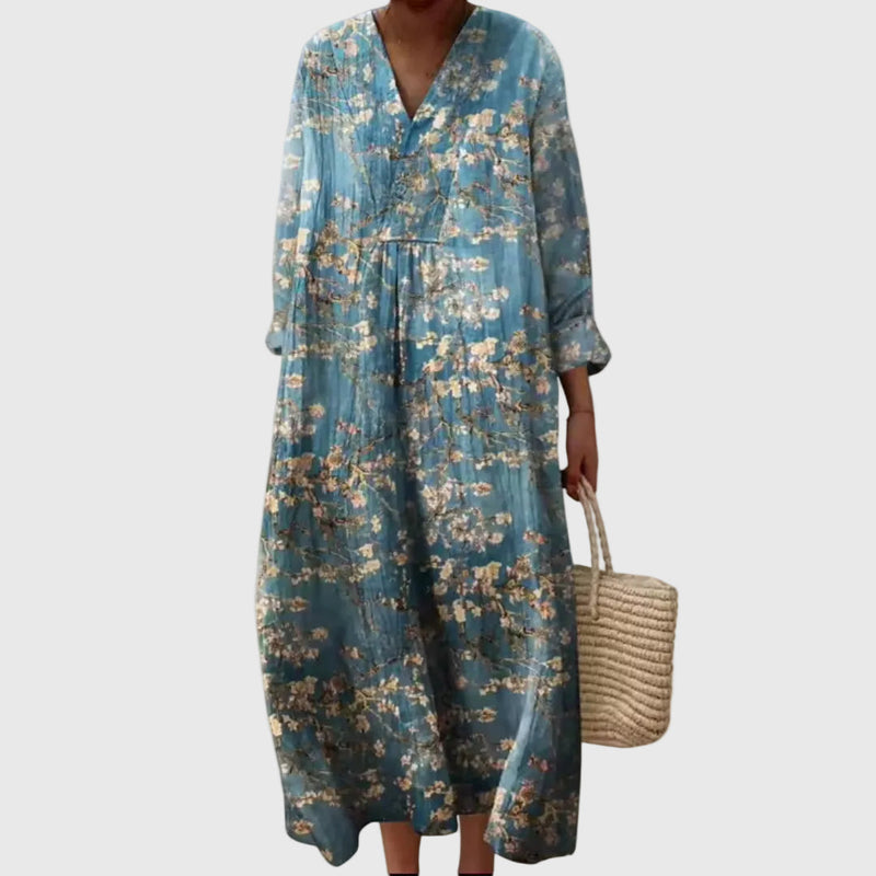 Elyana - Vestido Midi Oversize Con Cuello en V