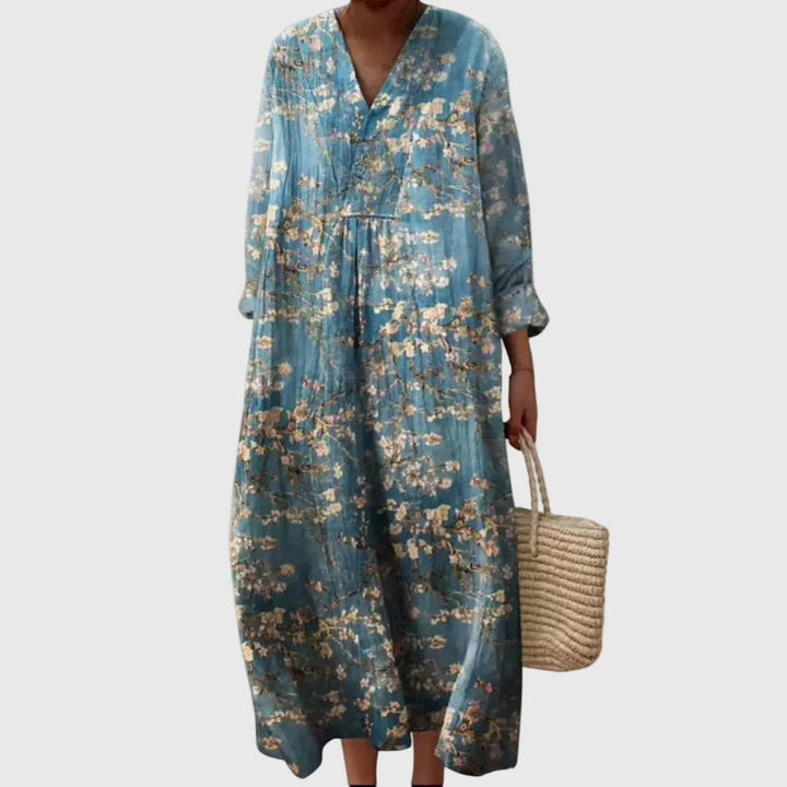 Elyana - Vestido Midi Oversize Con Cuello en V