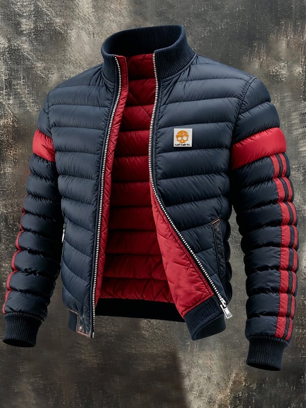 Manpreet - Chaqueta Acolchada Retro Con Cremallera