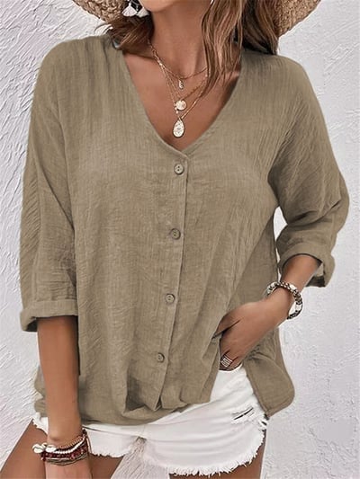 Kyra - Camisa Suelta Con Cuello De Pico