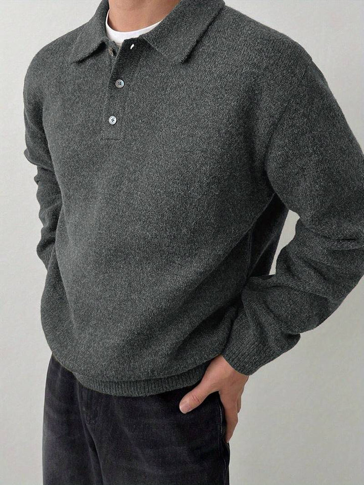 Eliran - Elegante Jersey de Manga Larga Con Cuello Alto